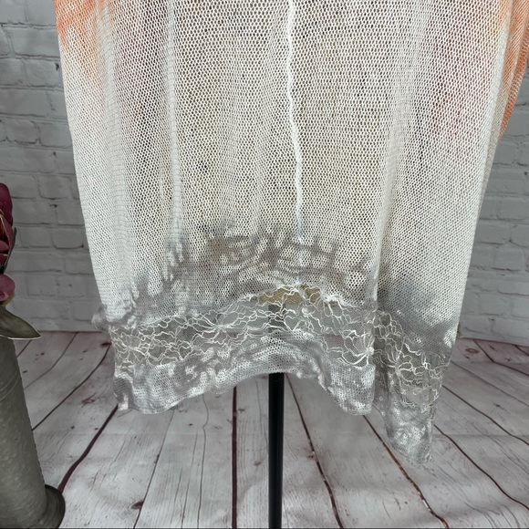 Sundance Dip Dyed Boho Sheer Long Sleeve Mesh Lace Kimono - Picture 10 of 12